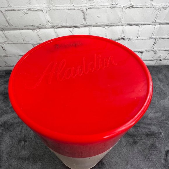 Vintage Plaid Picnic Tote with Aladdin Thermos Red Black Tan Zippered Bag Case - Picture 8 of 11